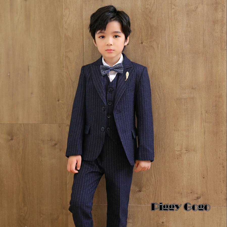 卒業式 スーツ 男の子 90-170 大きいサイズ 小学生 子供服 スーツ6点