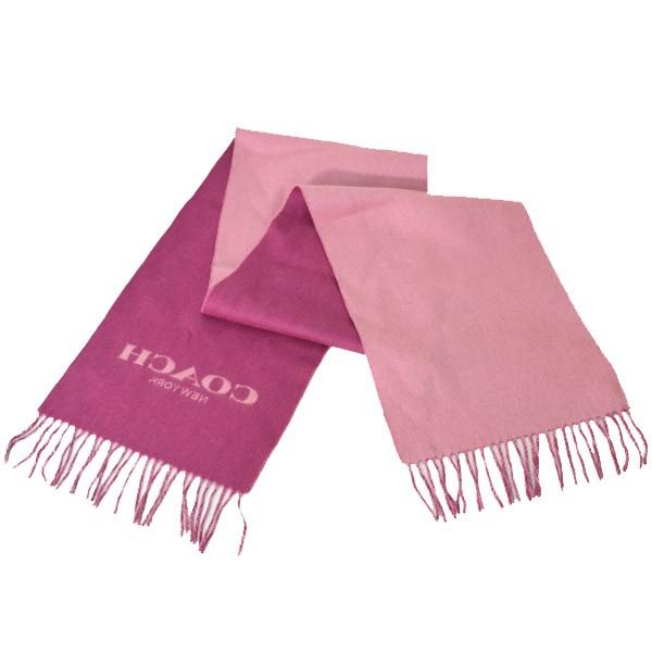 COACH（コーチ） ストール ウール カシミア マフラー ピンクペタル