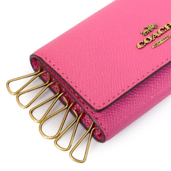 COACH（コーチ） キーケース クロスグレインレザー ロゴ 6連 キー