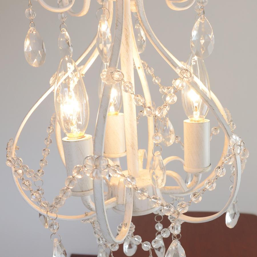 シャンデリア 照明 LED対応 アンティークおしゃれ かわいい ガラス