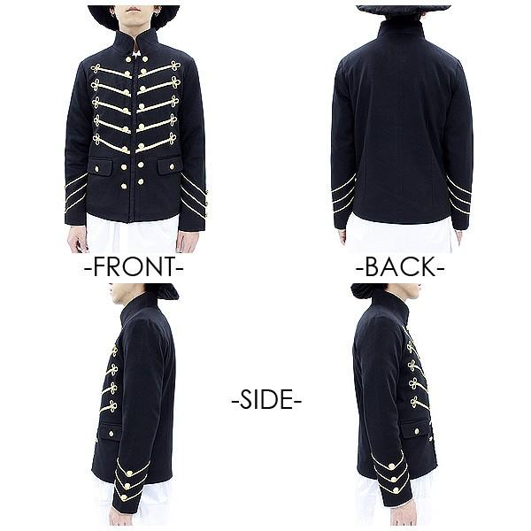 ナポレオンジャケット メンズ ナポレオン レディース ショート丈 黒