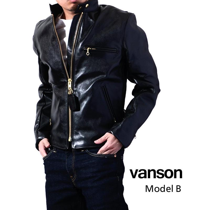 VANSON（バンソン） ライダースジャケット レザーライダース B メンズ