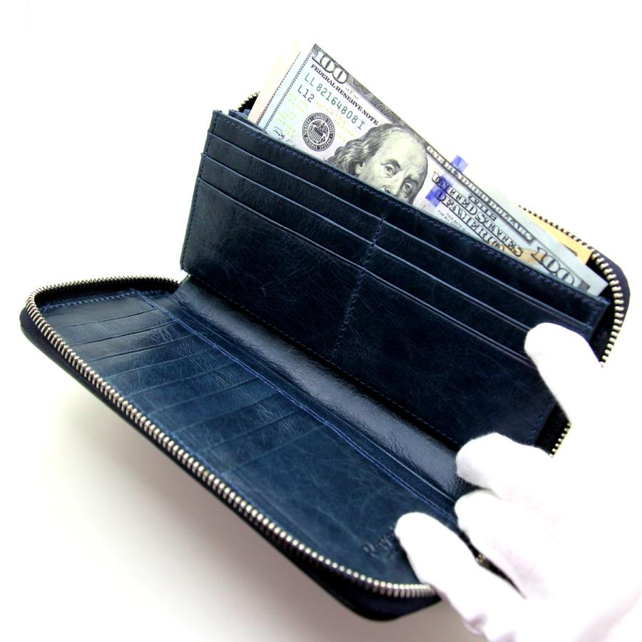 Revetta] エイ革 ラウンドファスナー 長財布 ガルーシャ スティング