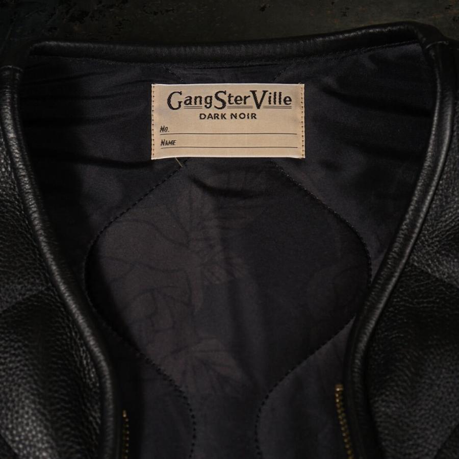 GANGSTERVILLE（ギャングスタービル） レザー キルティング ジャケット