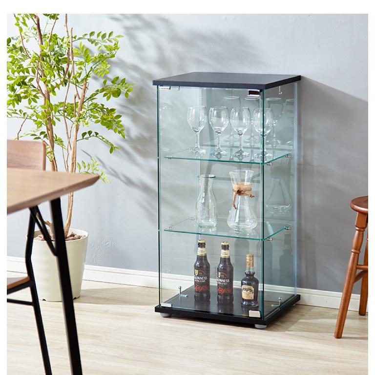 ガラスコレクションケース フィギュアケース 4段 クリア 4面ガラス 幅