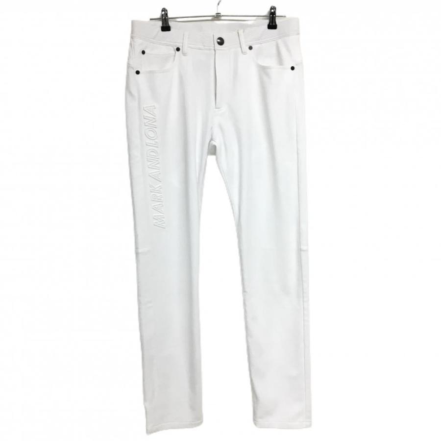 MARK&LONA（マークアンドロナ） パンツ 白 サイド立体ロゴ メンズ 50