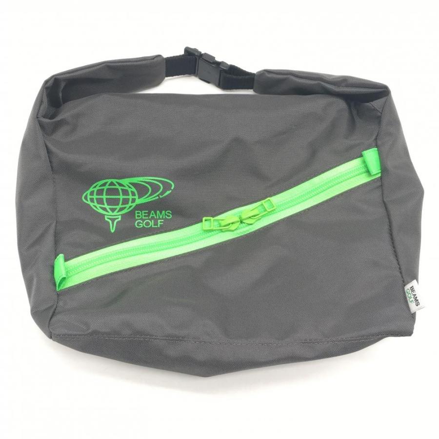 BEAMS GOLF（ビームス ゴルフ） カートバッグ グレー×蛍光グリーン