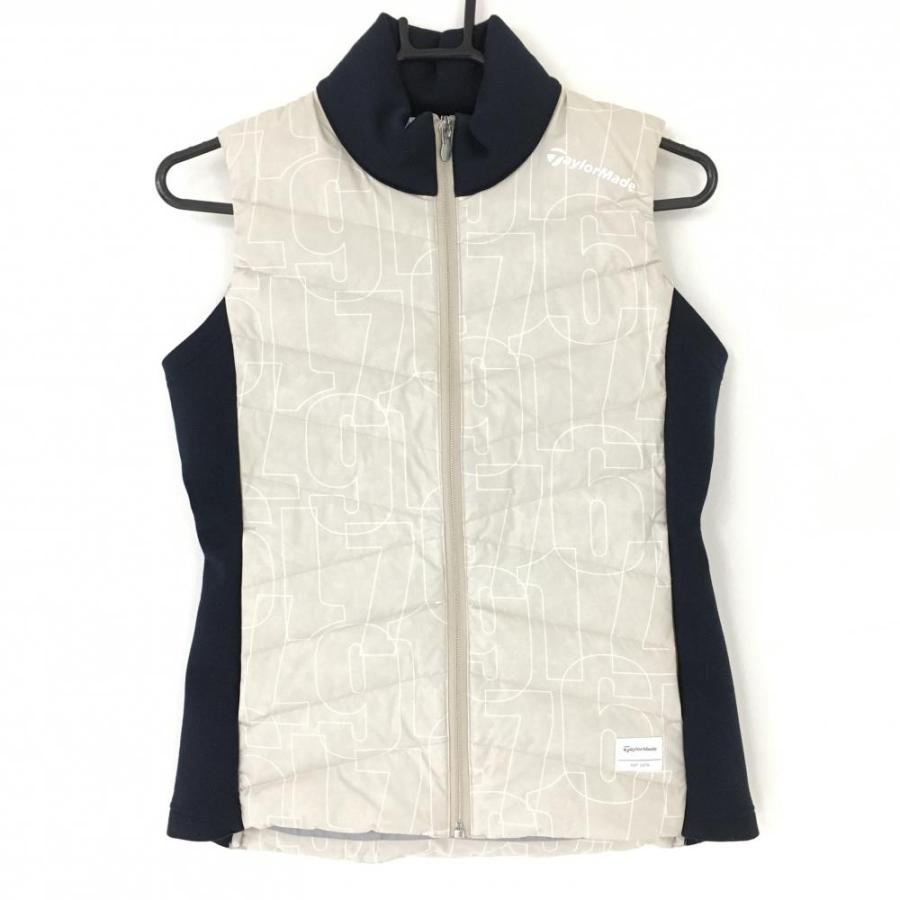 TaylorMade（テーラーメイド） ダウンベスト ベージュ×ネイビー
