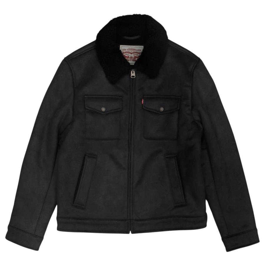 Levi's（リーバイス） Levi's Zip Trucker Faux Jacket - Black ボア