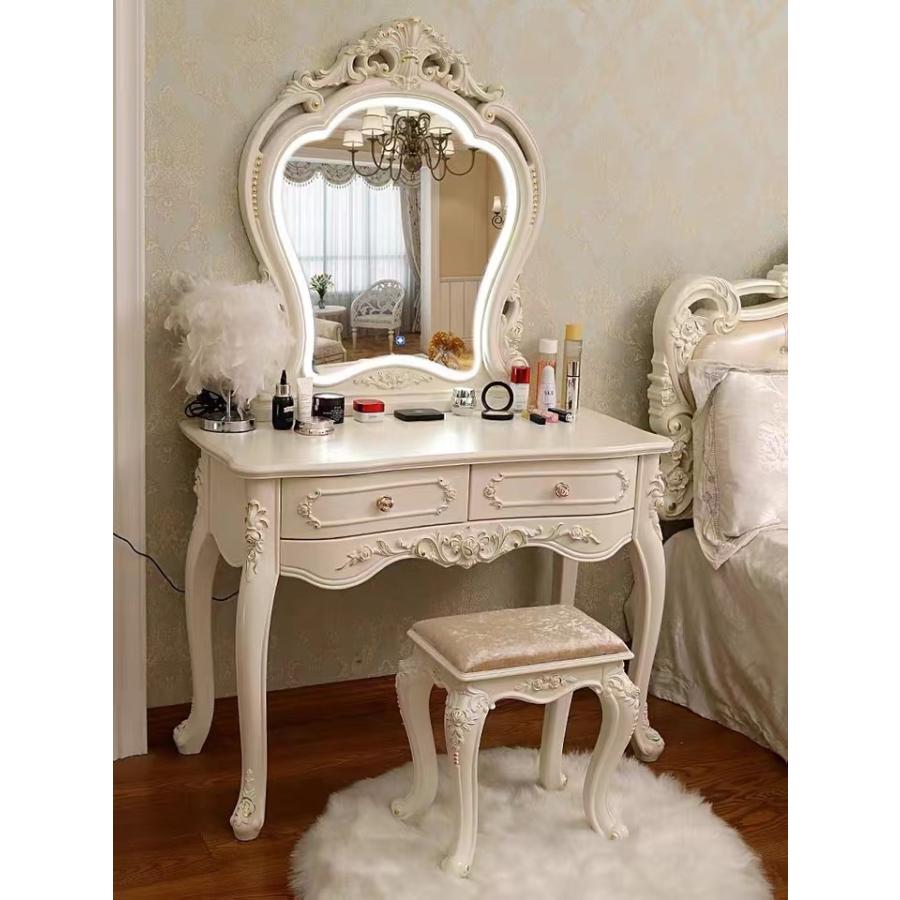 F＆I ドレッサー おしゃれ コスメ台 アンティーク風 自社製品 北欧風