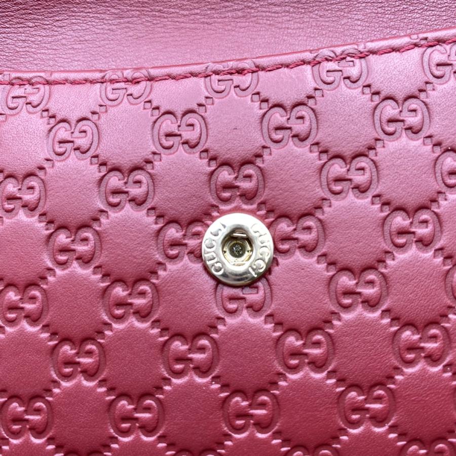 GUCCI（グッチ） 【GUCCI】グッチ マイクログッチシマ 長財布 RED