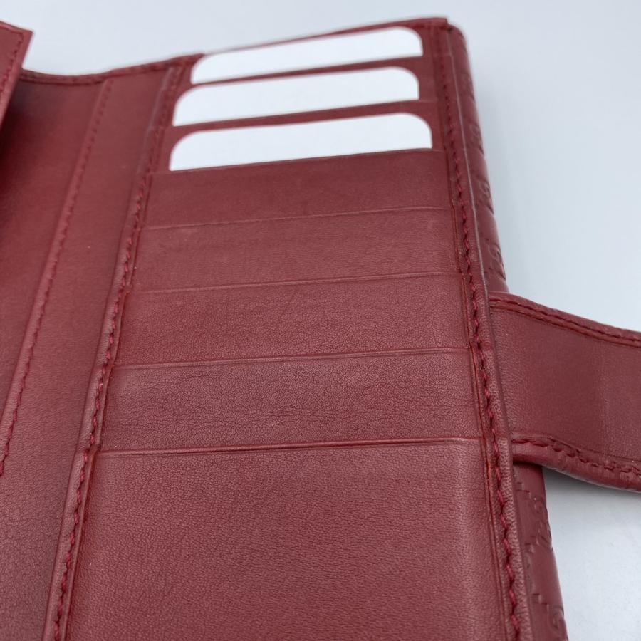 GUCCI（グッチ） 【GUCCI】グッチ マイクログッチシマ 長財布 RED