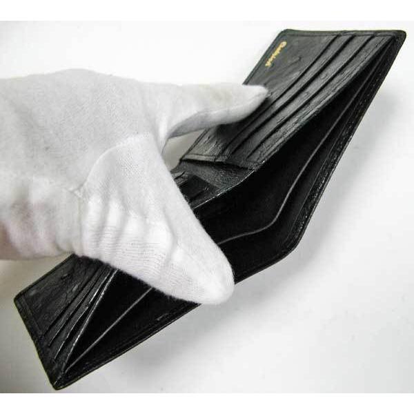 オーストリッチ財布 メンズ 二つ折り 無双 日本製 : ライパラ ! - 通販