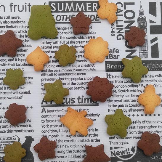 3種類18個入りクッキー ゆきだまx6個 三色クッキーx6個 ここまるx6