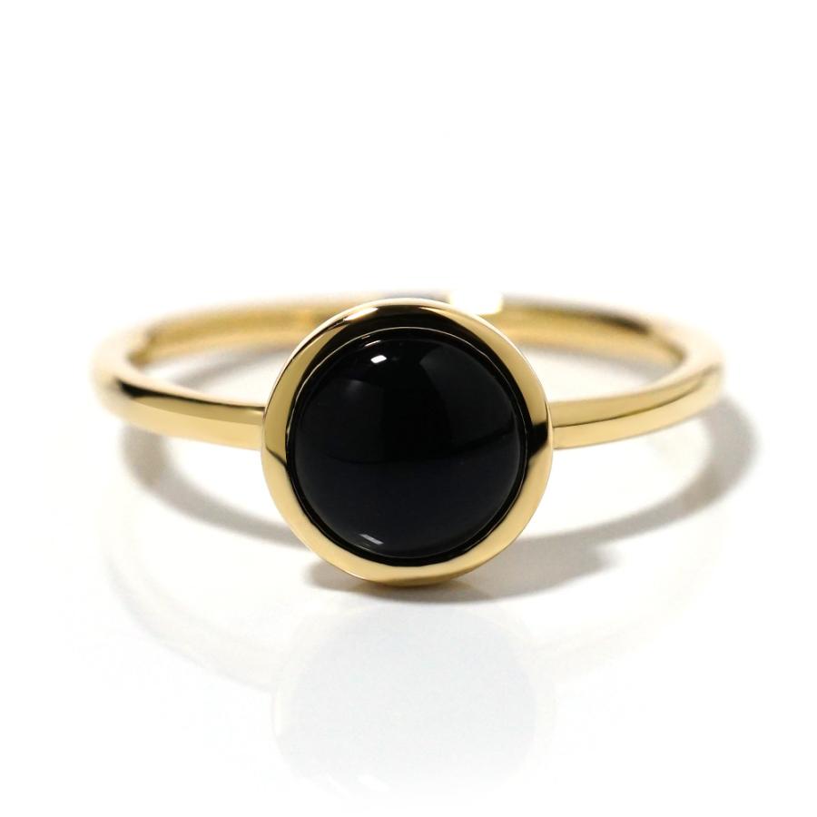 K18 エクリプス リング オニキス ブラックオニキス 18k 18金 重ね付け