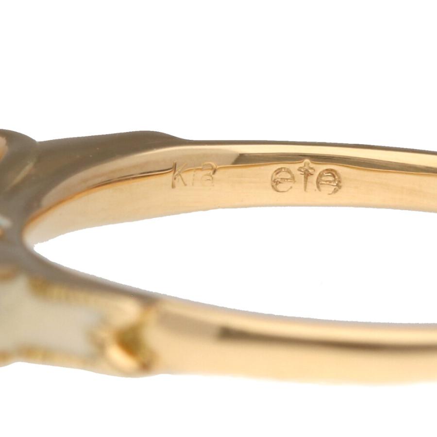 ete（エテ） K18 リング 指輪 リボン エナメル 10号 18金 K18ゴールド