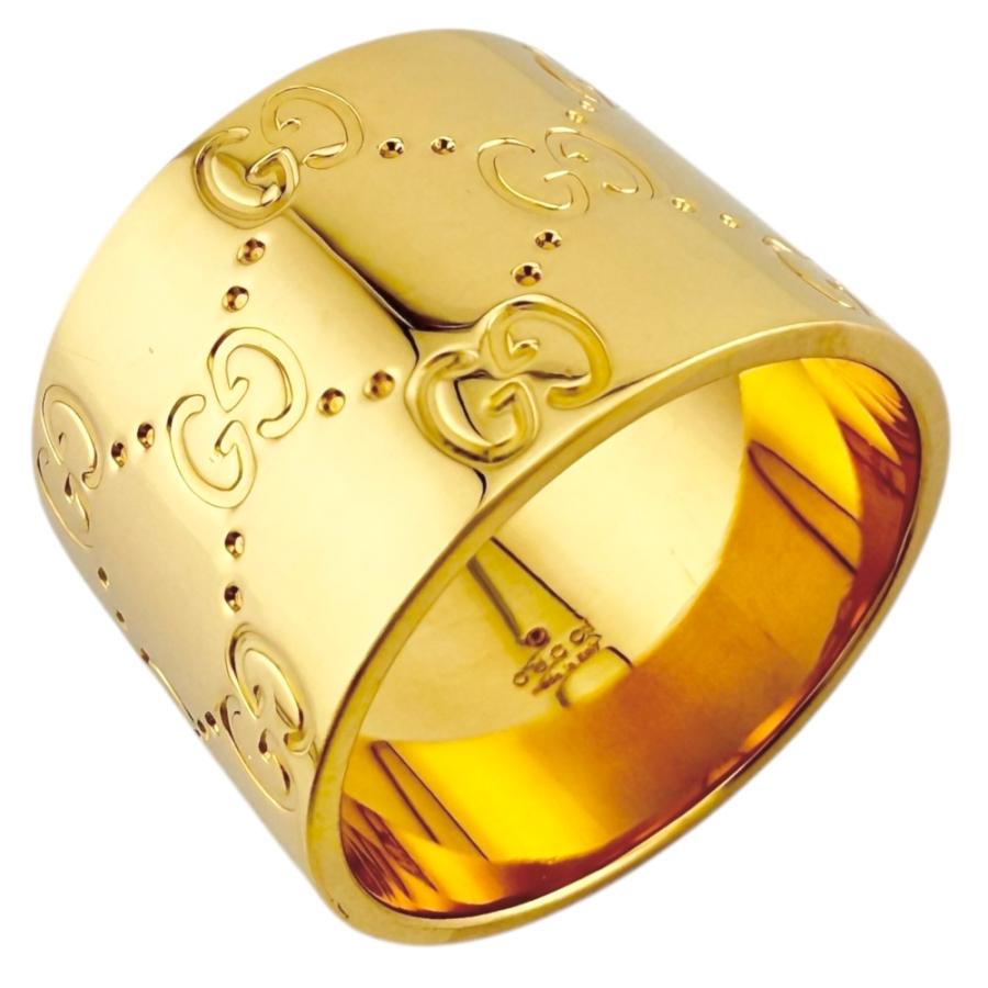 GUCCI（グッチ） アイコンワイド リング 指輪 13号 18金 K18イエロー