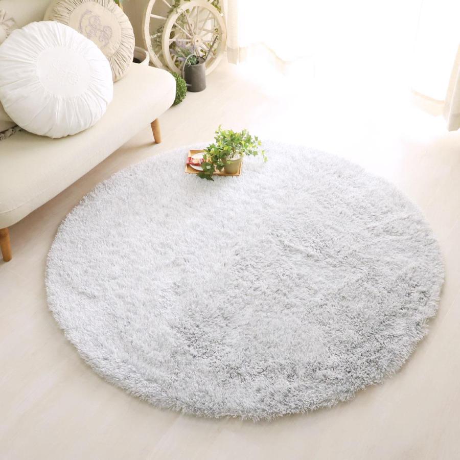 グラムスタイル ラグ ラグマット 円形 160 おしゃれ 高級 ふわふわ