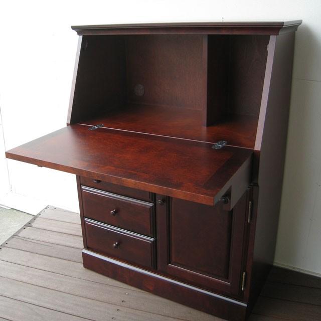 ロータイプ 昭和レトロ ライティングビューロー 勉強机 デスク 茶