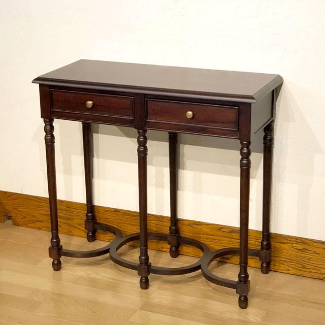 コンソールテーブル 電話台 木製 マホガニー 花台 クラシック