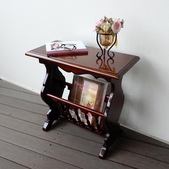 マホガニーマガジンラック マガジンラック マホガニーマガジンテーブル