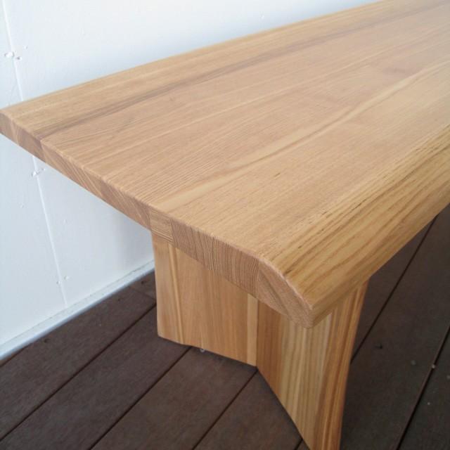 ベンチ 一枚板 木製 タモ無垢 ベンチチェア 長椅子 北欧 天然木