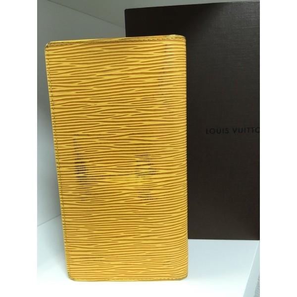 ルイ・ヴィトン エピ二つ折り長財布 イエローパープル 箱有 保存袋無し