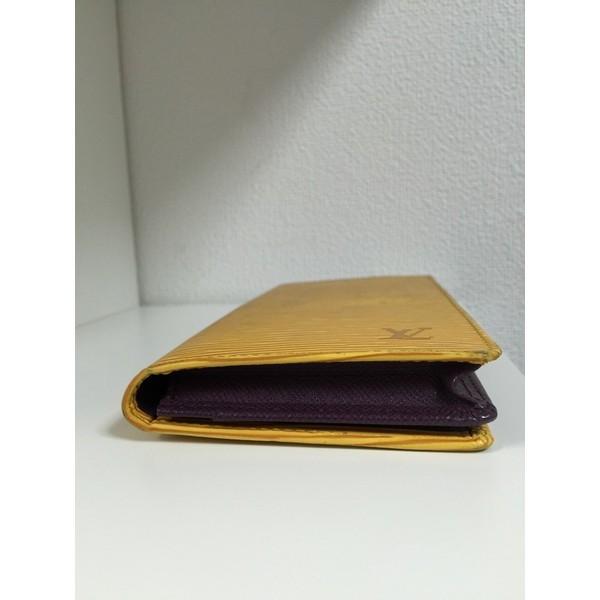 ルイ・ヴィトン エピ二つ折り長財布 イエローパープル 箱有 保存袋無し