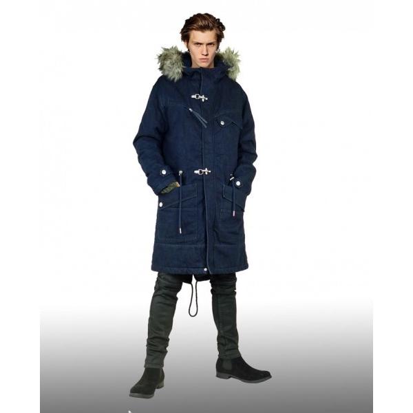 モッズコート インディゴ デニムコート ビッグシルエット モッズ