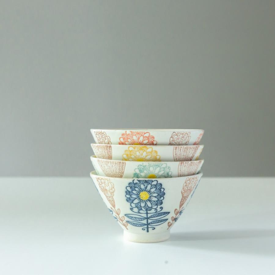 波佐見焼 勲山窯 反碗 マーガレット 和食器 お茶碗 ご飯茶碗 食器 茶碗