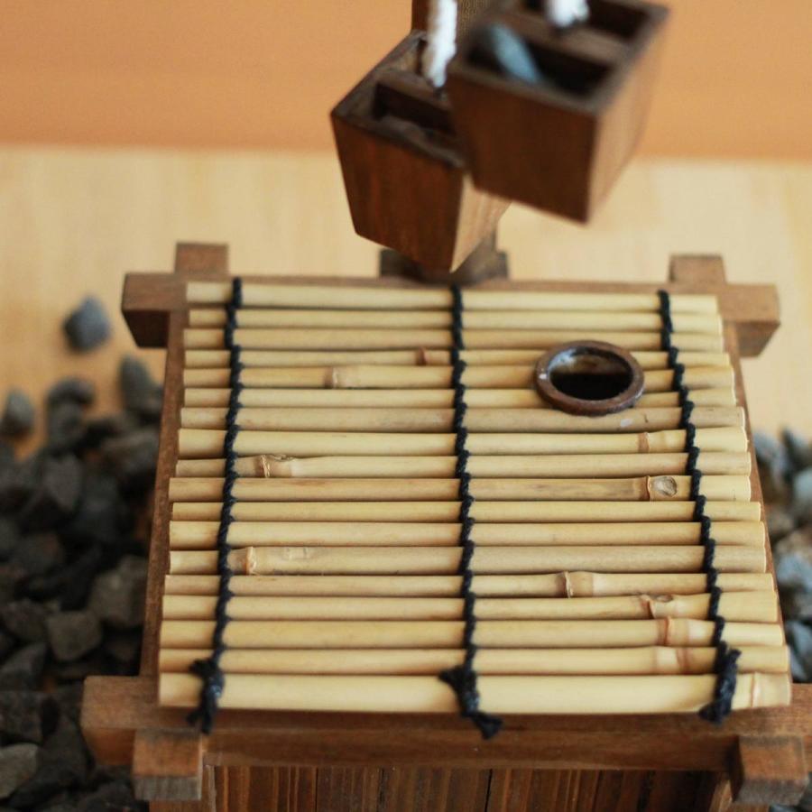 アンティーク レトロ ジオラマ 木製 ミニチュア つるべ井戸 : ウィズ