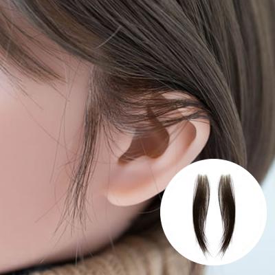 人毛100% つけもみあげ もみあげウィッグ 左右セット 付けもみあげ