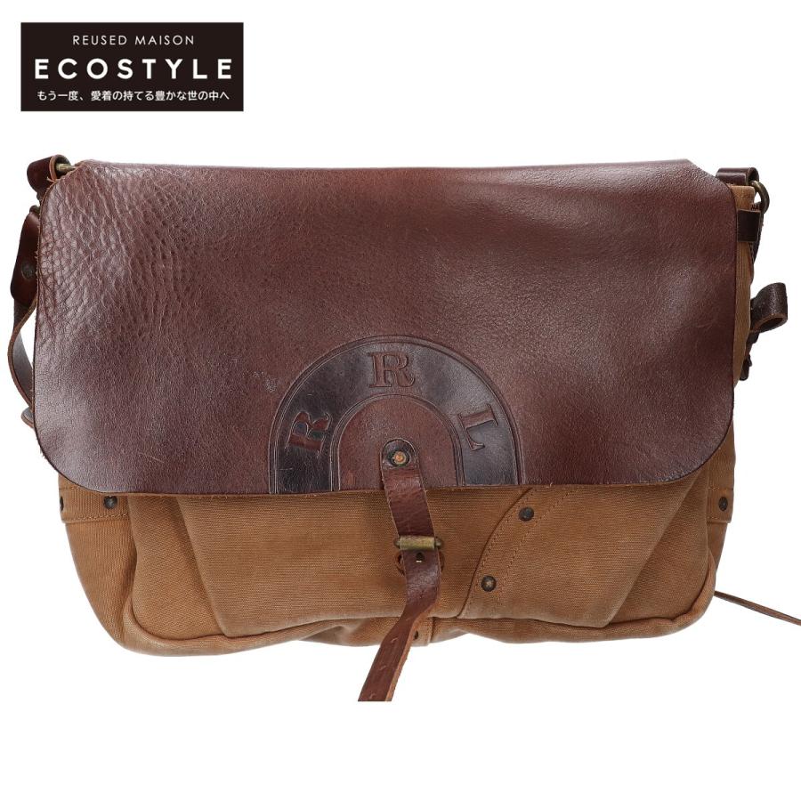 RRL ダブルアールエル CS/LTR MAIL BAG レザー/キャンバス メール