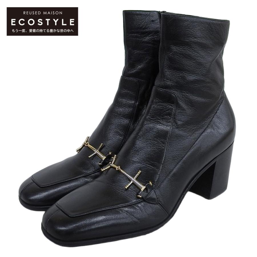 美品 SAINT LAURENT PARIS サンローランパリ Elbio 75 アンクルレザー