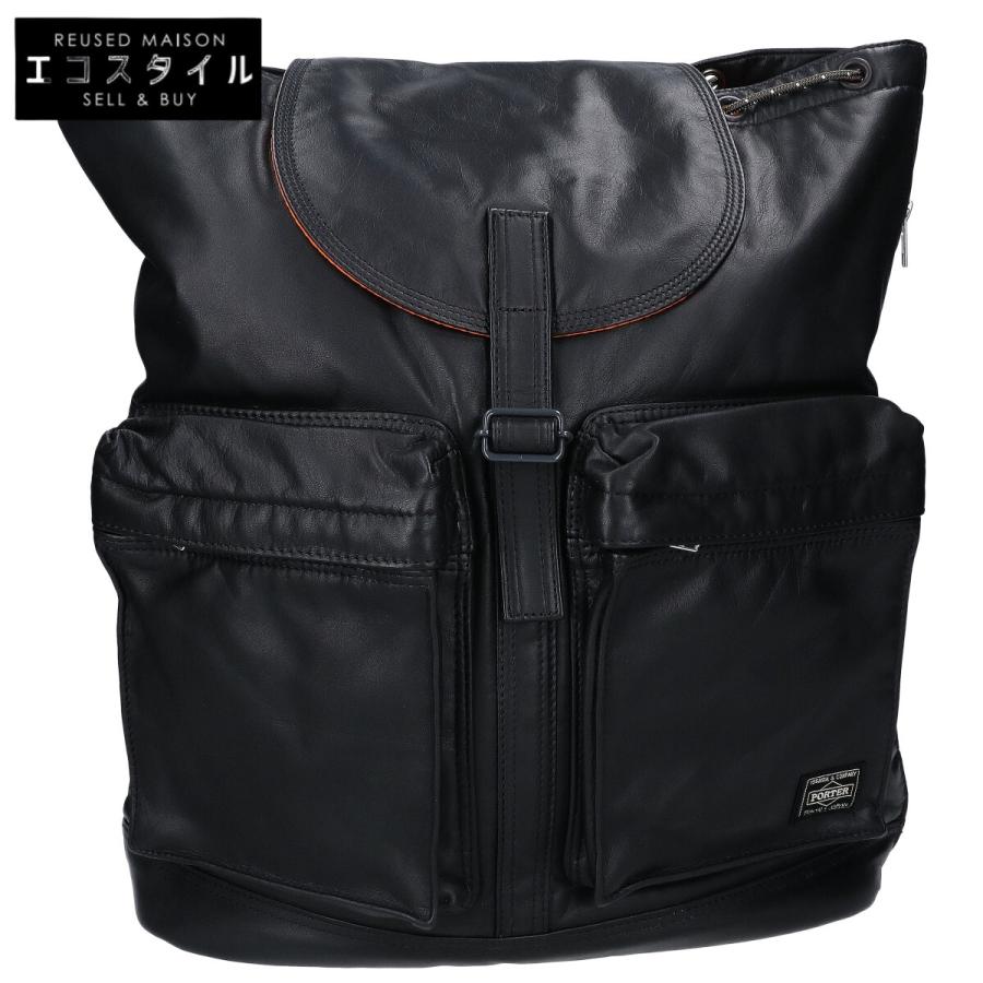 PORTER 新品同様 ポーター 383-04891 TANKER LEATHER RUCKSACK