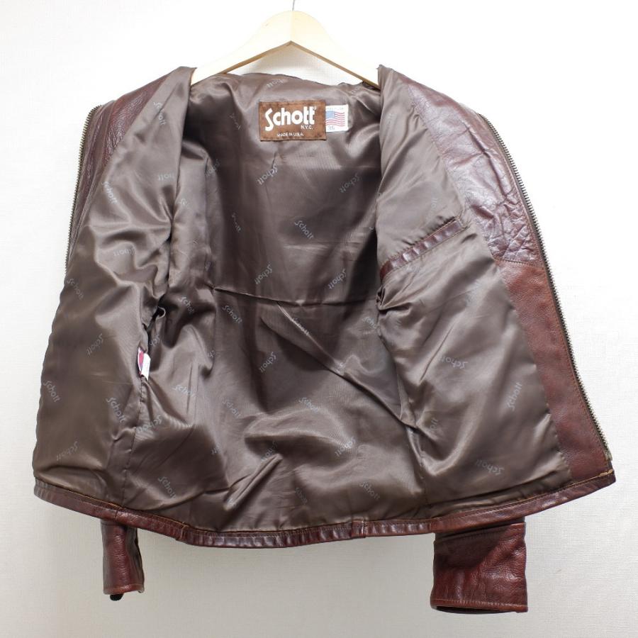 Schott N.Y.C（ショット） SCHOTT 659 襟付 レザーシングルライダース