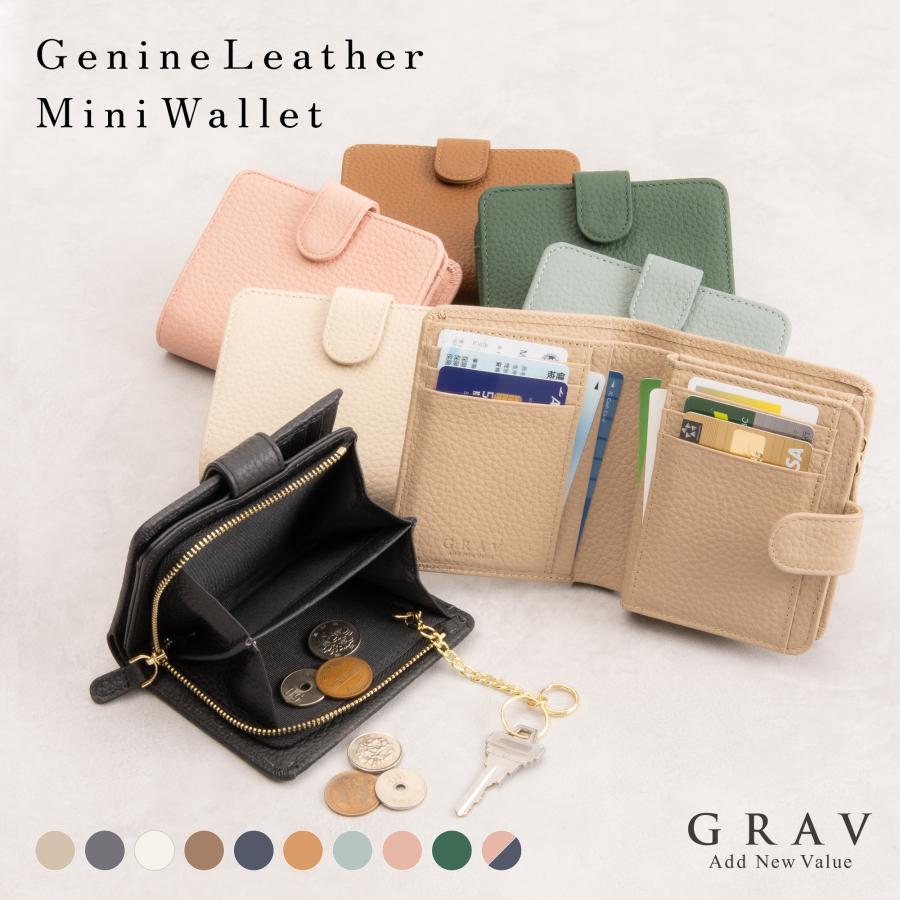 GRAV 公式 財布 レディース 2つ折り財布 二つ折り財布 本革 スキミング