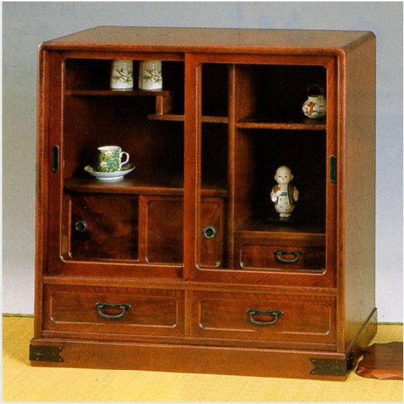 茶箪笥 和茶棚 小菊 MK4474 幅75cm 欅 ケヤキ 静岡県産 : 戸田家具