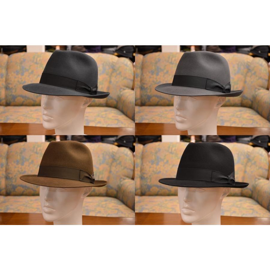 Borsalino（ボルサリーノ） QS ファーフエルト ハット ロゴ無しタイプ