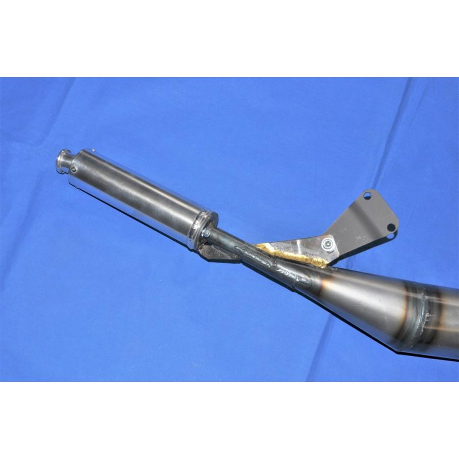 ORM製 カワサキ KSR80 ダウンチャンバー 耐熱クリア シルバー