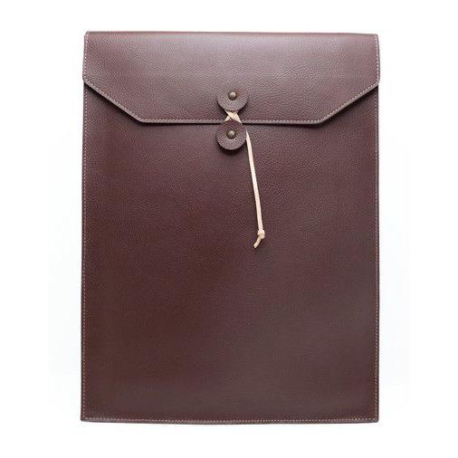 A4 書類ケース 持ち運び 封筒 レザーケース 革 ビジネスバック ダーク