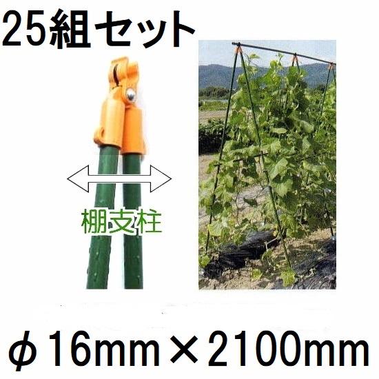 25組セット) 16mm×2100mm つるもの用 棚支柱 16×2100mm 第一ビニール