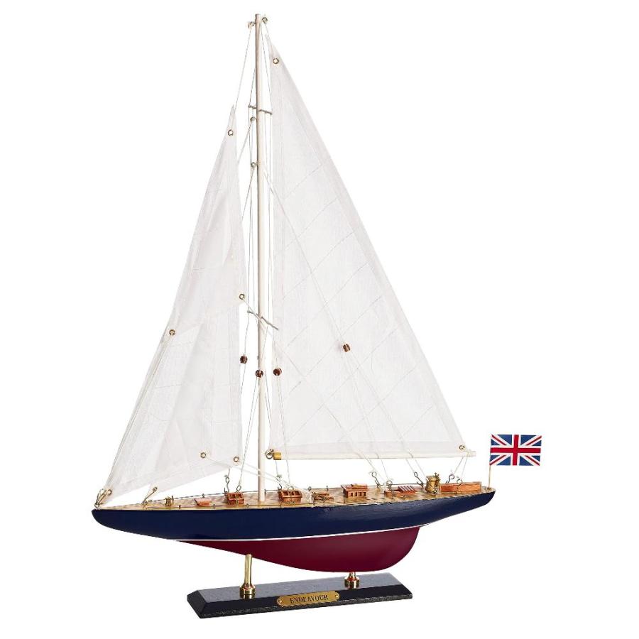 SAILINGSTORY 木製ヨット 模型 船 ヨット 装飾 エンデバー 1/100