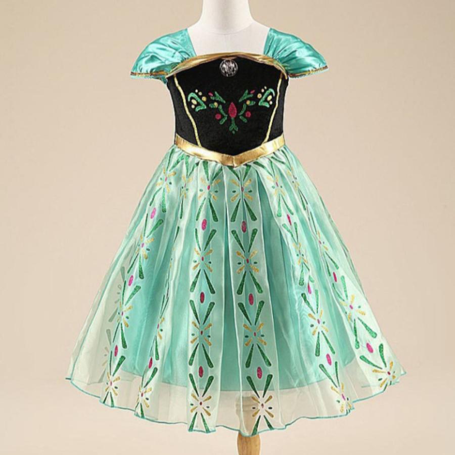 アナ雪 アナ風 ドレス 子供 コスプレ プリンセス 戴冠式 衣装 仮装