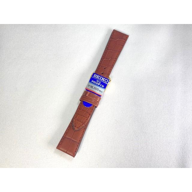 SEIKO（セイコー） DEL5 SEIKO 18mm 純正革ベルト クロコダイル 茶