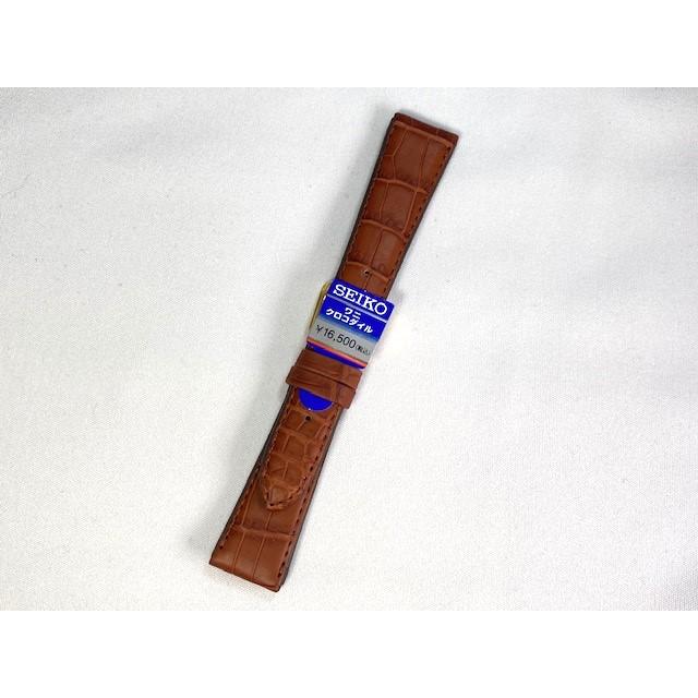 SEIKO（セイコー） DEL6 SEIKO 19mm 純正革ベルト クロコダイル 茶