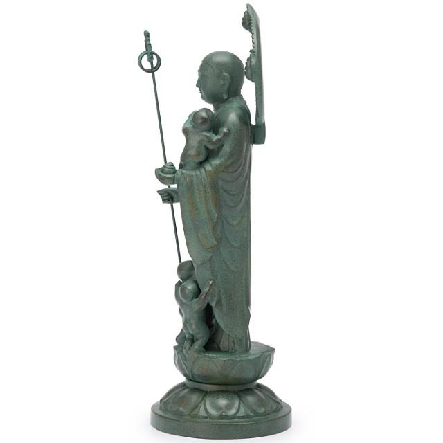 水子地蔵菩薩(子安地蔵菩薩) 合金製青銅色 15.5cm【牧田秀雲作