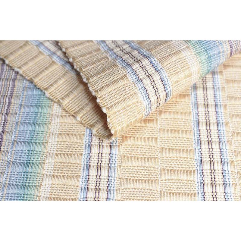 南風原花織 八寸名古屋帯 ベージュ ロートン織 大城友子 手織り 未仕立