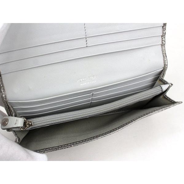 JIMMY CHOO（ジミーチュウ） 二つ折り長財布 スタースタッズ シルバー