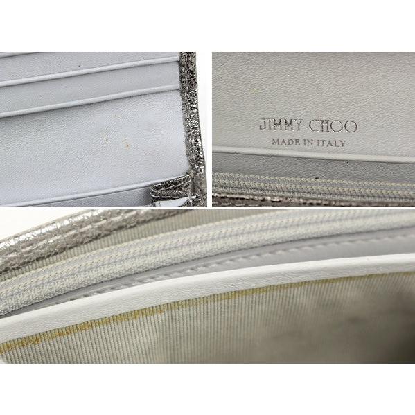 JIMMY CHOO（ジミーチュウ） 二つ折り長財布 スタースタッズ シルバー